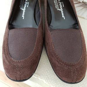 Salvatore Ferragamo Boutique Espresso Suede 7.53a